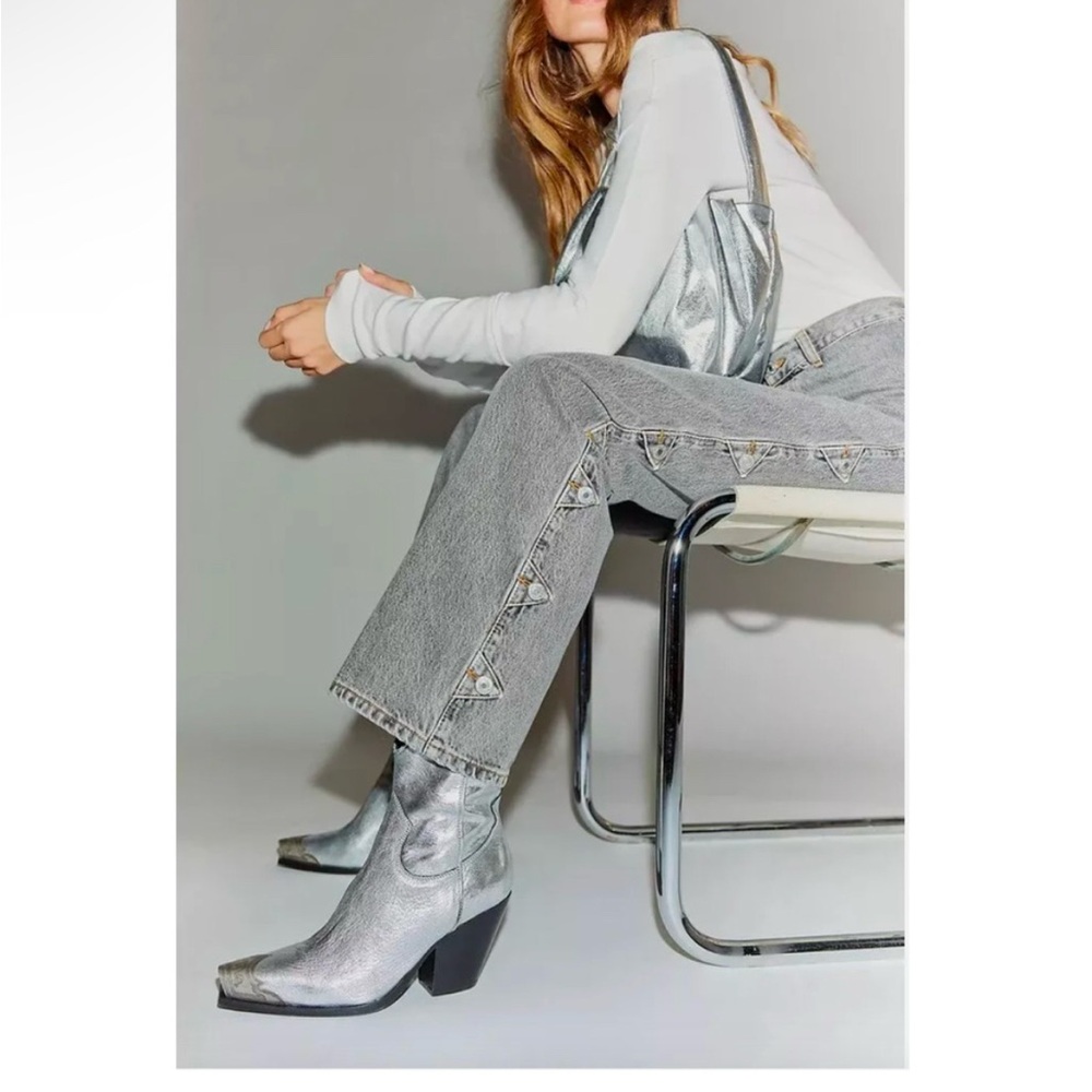 Free People Brayden Western Boots Leather 38
